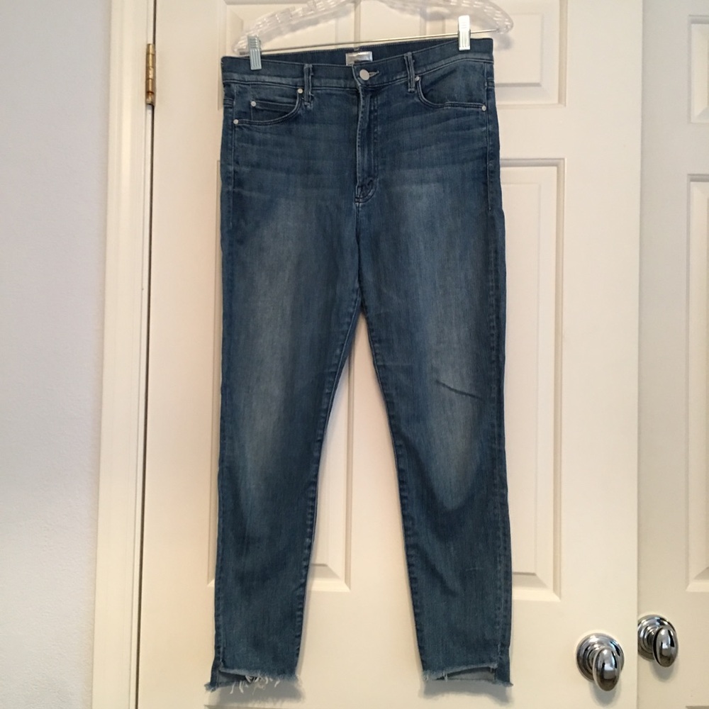 Mother Stunner Ankle Frayed Jeans Size 32